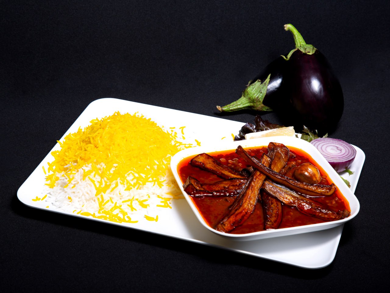 Khoresht Bademjan (Persian Eggplant Stew)