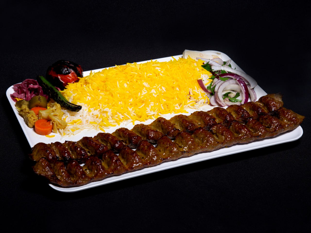 Koobideh Kebab with Rice (Chelo Kebab Koobideh)