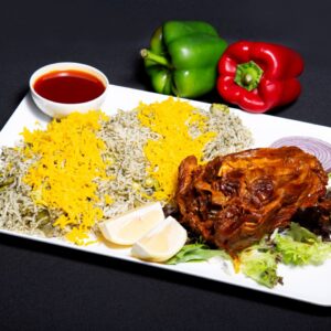 Lamb Shank with Dill & Broad Bean Rice (Baghali Polo ba Mahiche)