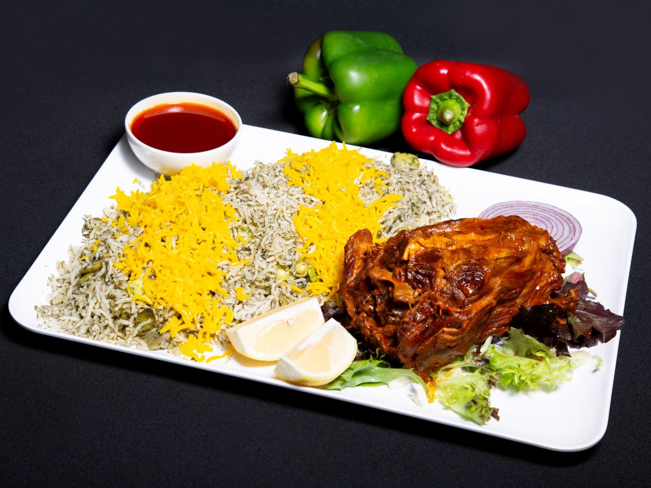 Lamb Shank with Dill & Broad Bean Rice (Baghali Polo ba Mahiche)