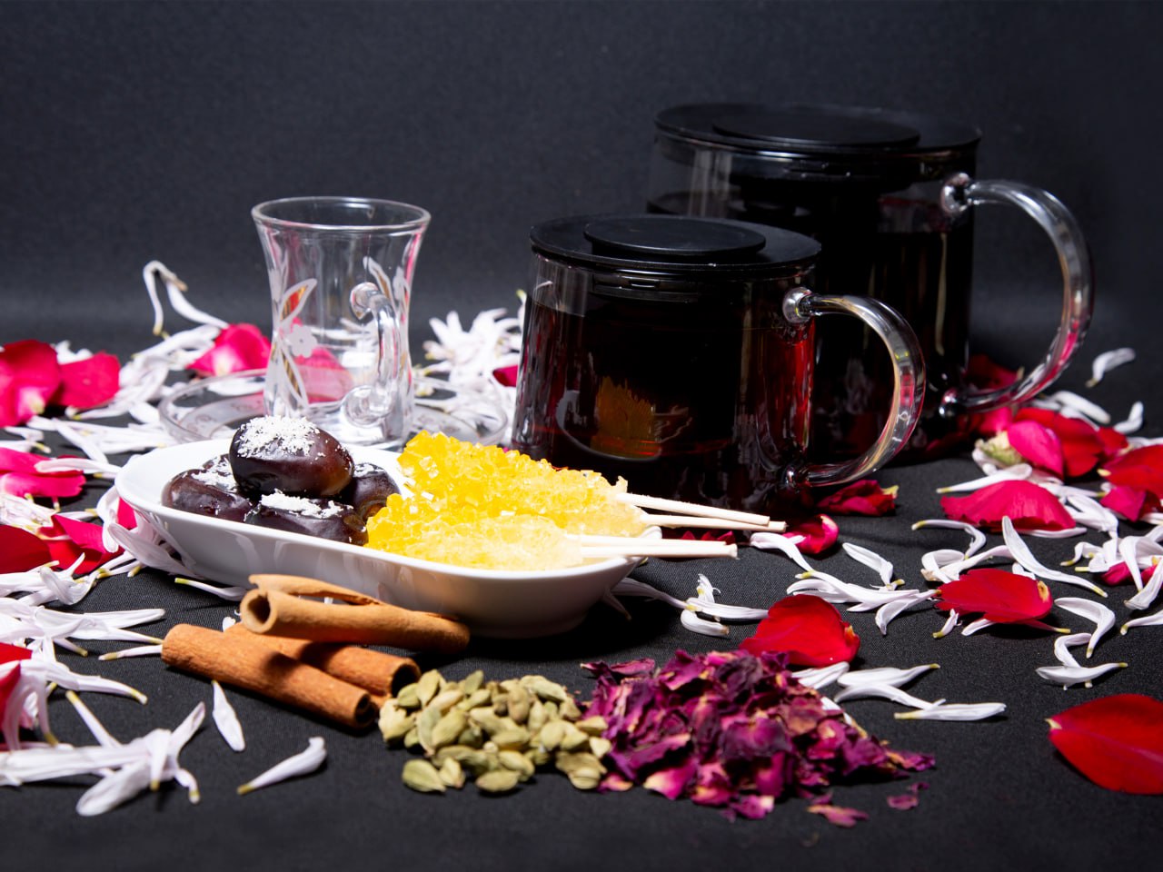 Traditional Persian Tea with Rock Candy