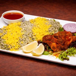 Lamb Shank Dish with Broad Bean Rice